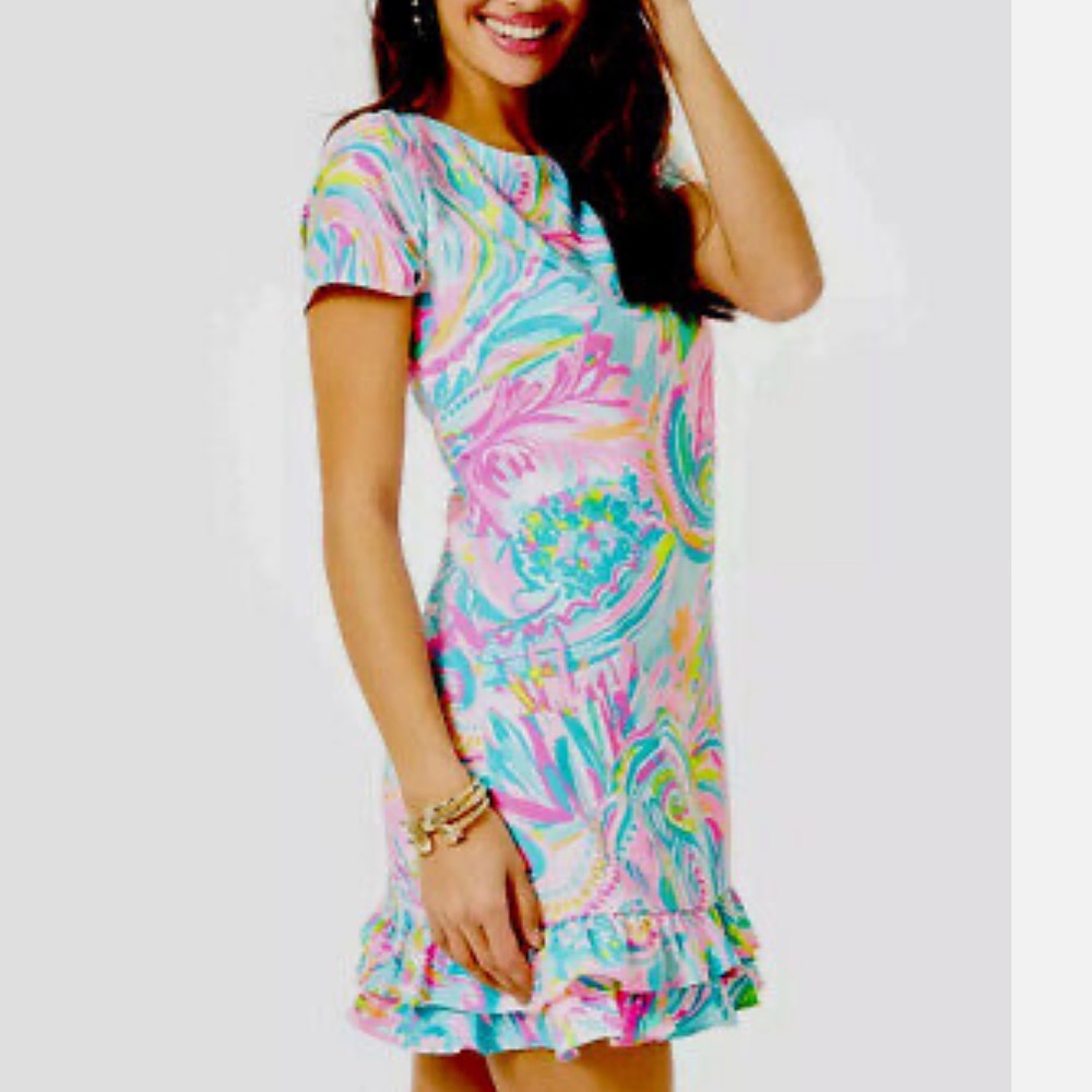 NWT new Lilly Pulitzer Massey romper carnivale coral size 0 dress